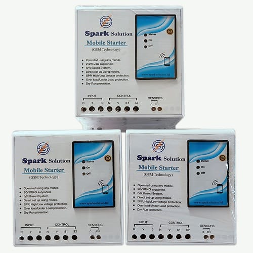 Spark Solutions GSM 3 Phase Mobile Starter with Internet App + Voice